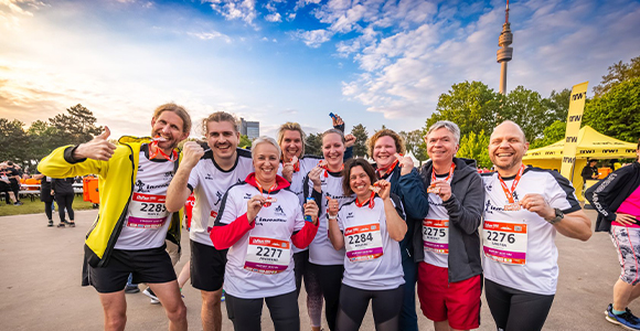 Glückliche Finisher beim B2Run Dortmund