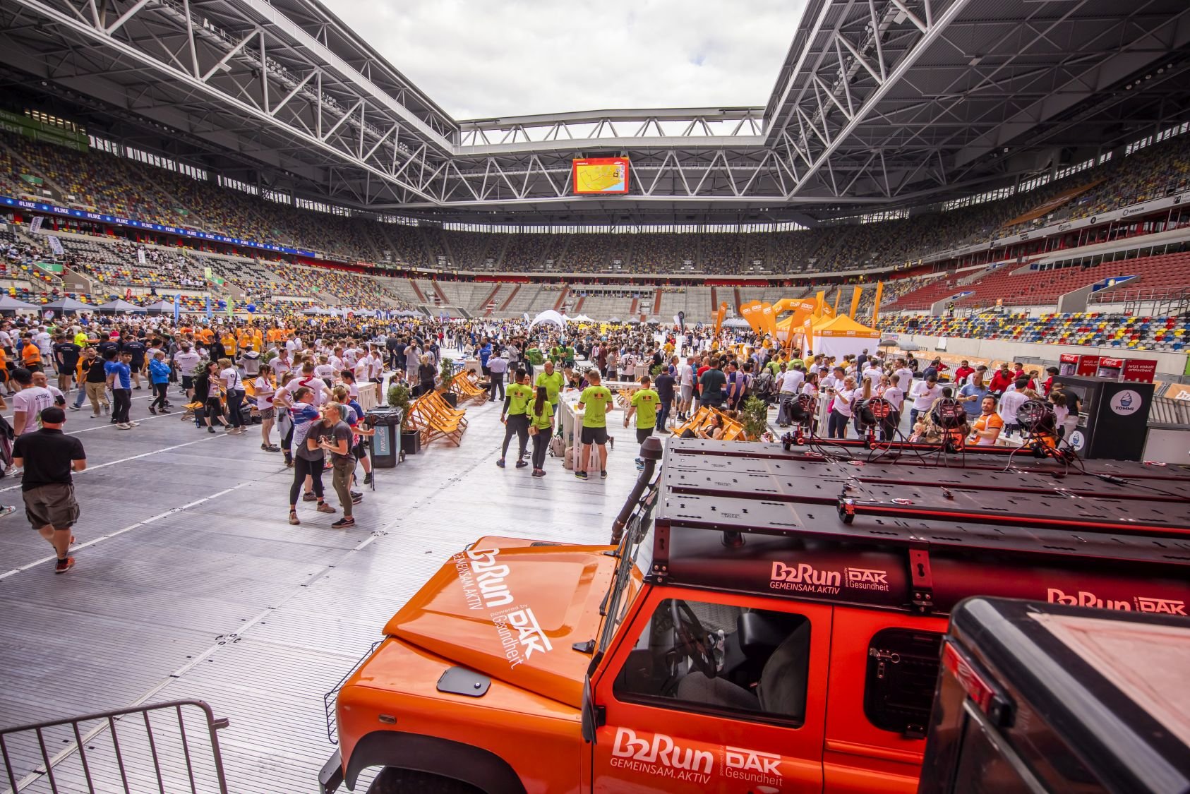  Impressionen vom Eventgelände sowie vom Start beim B2Run Düsseldorf 