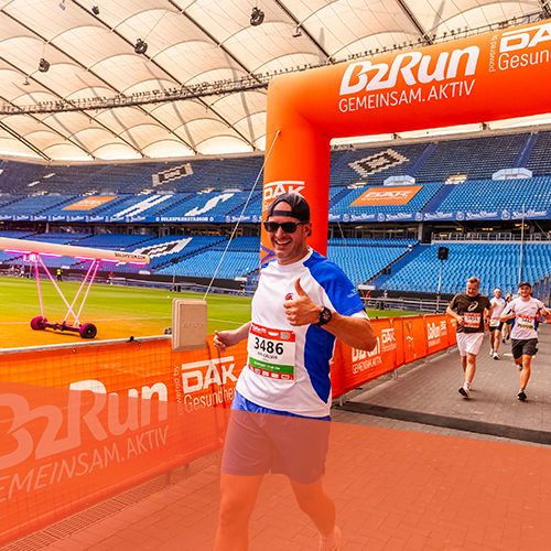 Ziel beim B2Run Hamburg